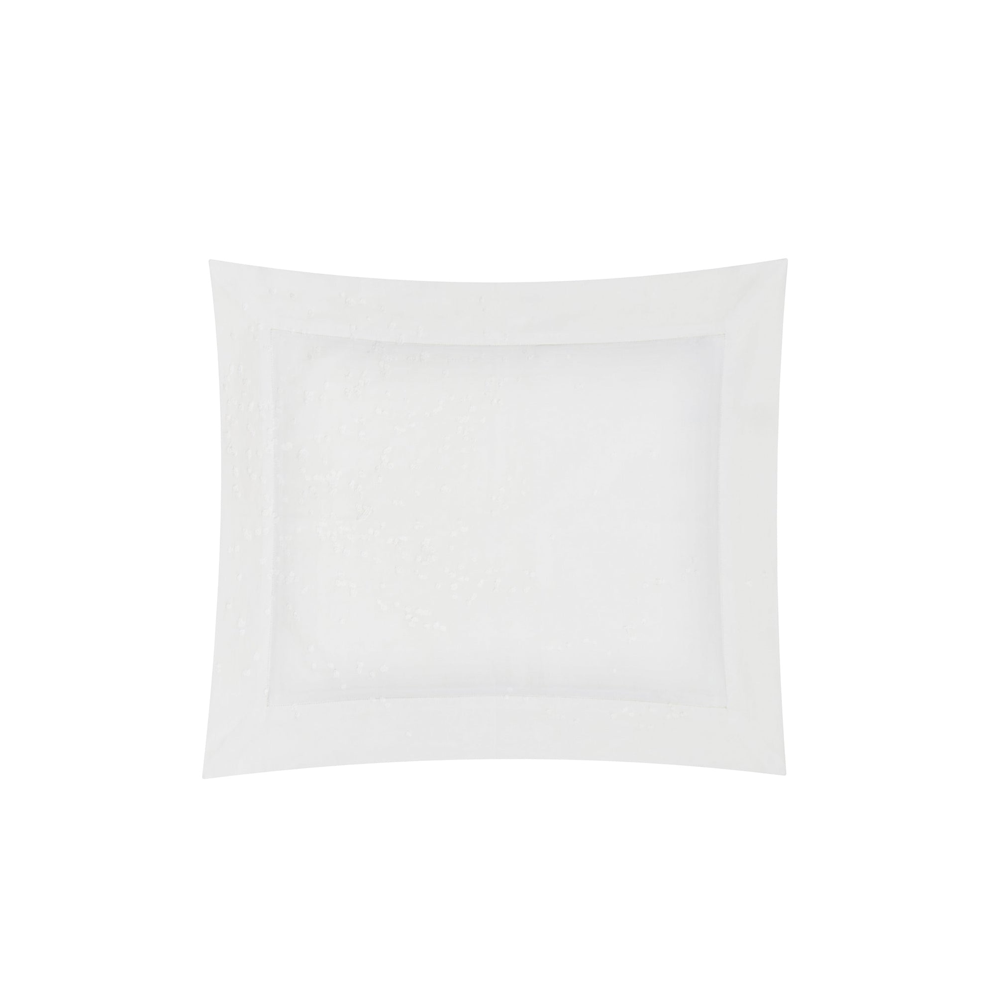 Taie d'oreiller Hortensias en voile de coton - Blanc & Vert