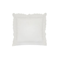 Taie d'oreiller Grand siècle en voile de coton - Blanc