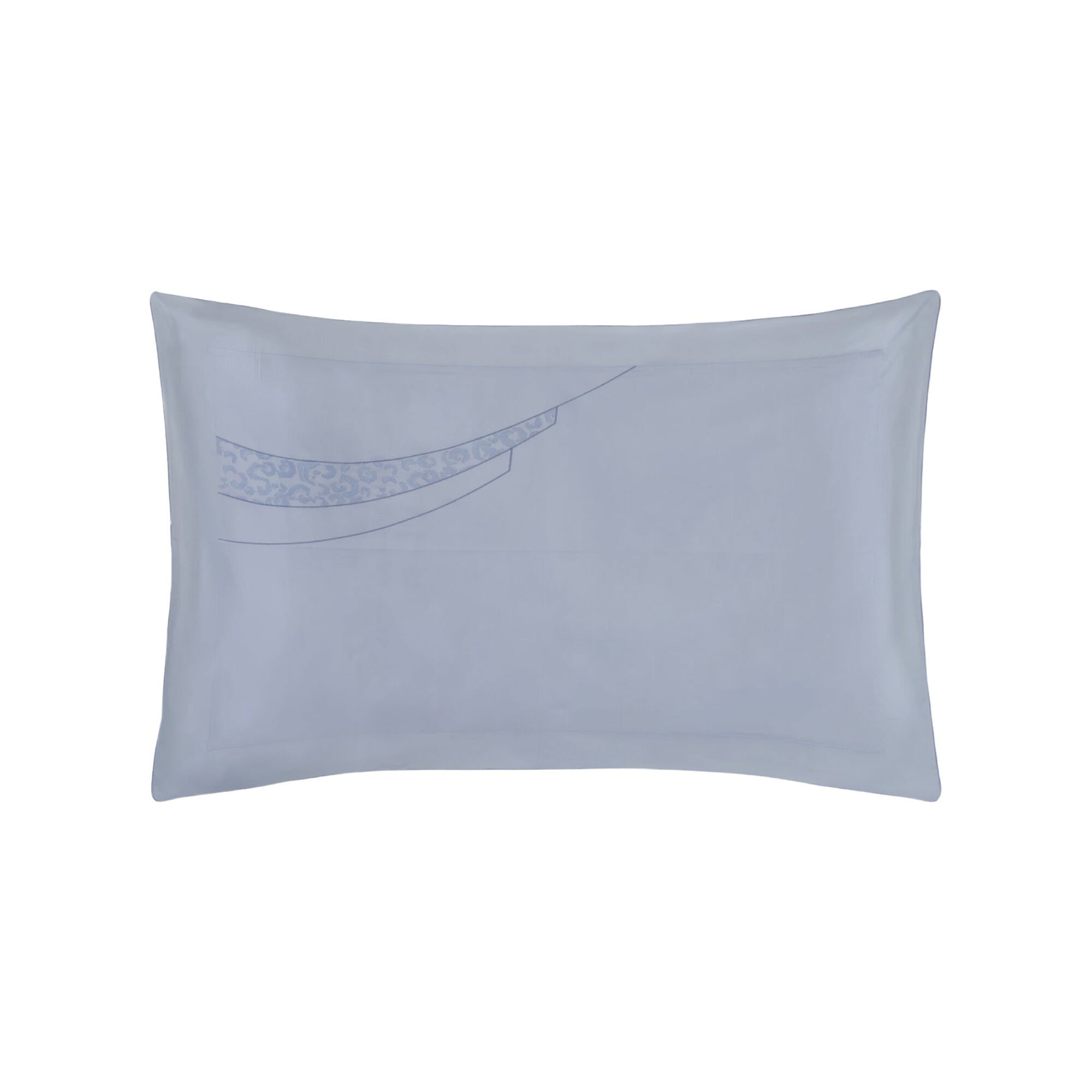 Taie d'oreiller Ernest en satin de coton - Bleu