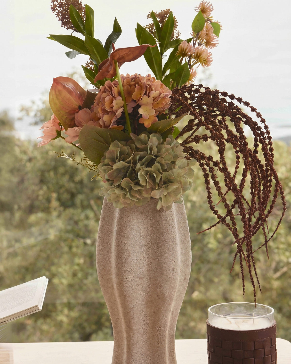 Vase Joanar en céramique - Taupe