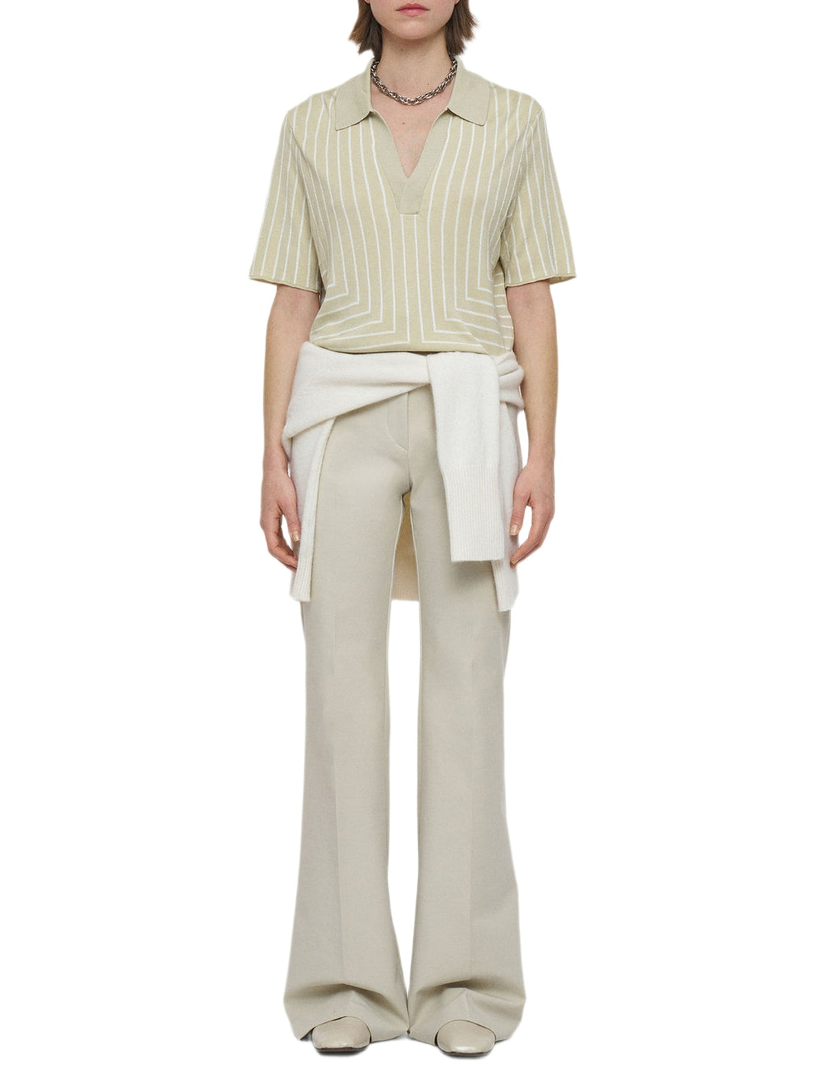 Pull jacquard en maille - Affogato & Ivory
