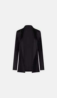 Julianne Satin Blazer - Black