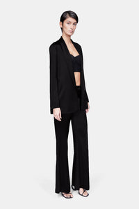 Julianne Satin Blazer - Black