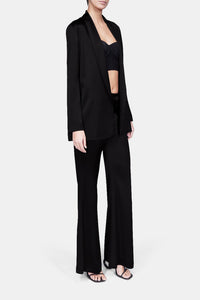 Julianne Satin Blazer - Black