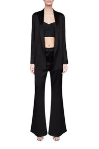 Julianne Satin Blazer - Black