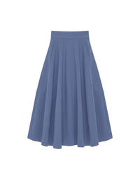 Jupe circulaire avec pinces - Azzurro Polvere