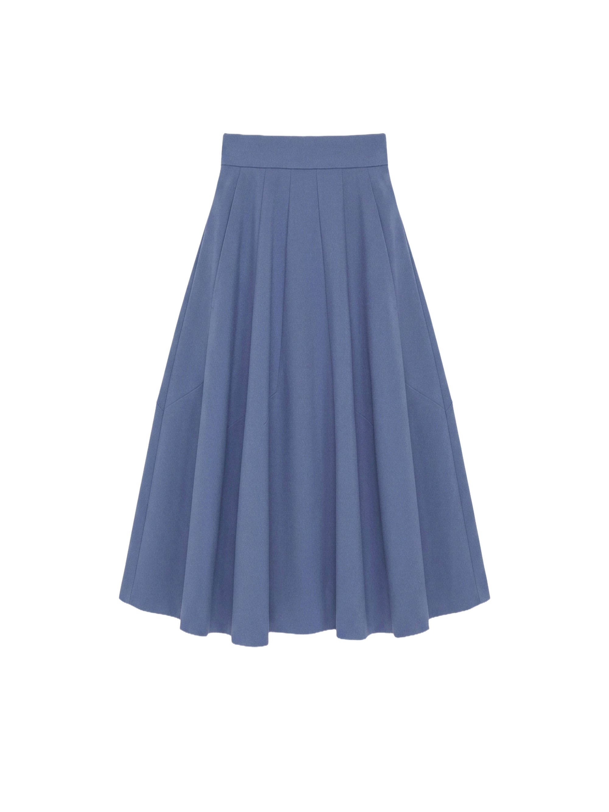 Jupe circulaire avec pinces - Azzurro Polvere