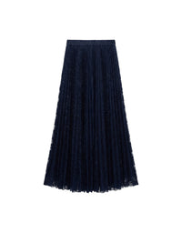 Jupe longue en organza - Blu