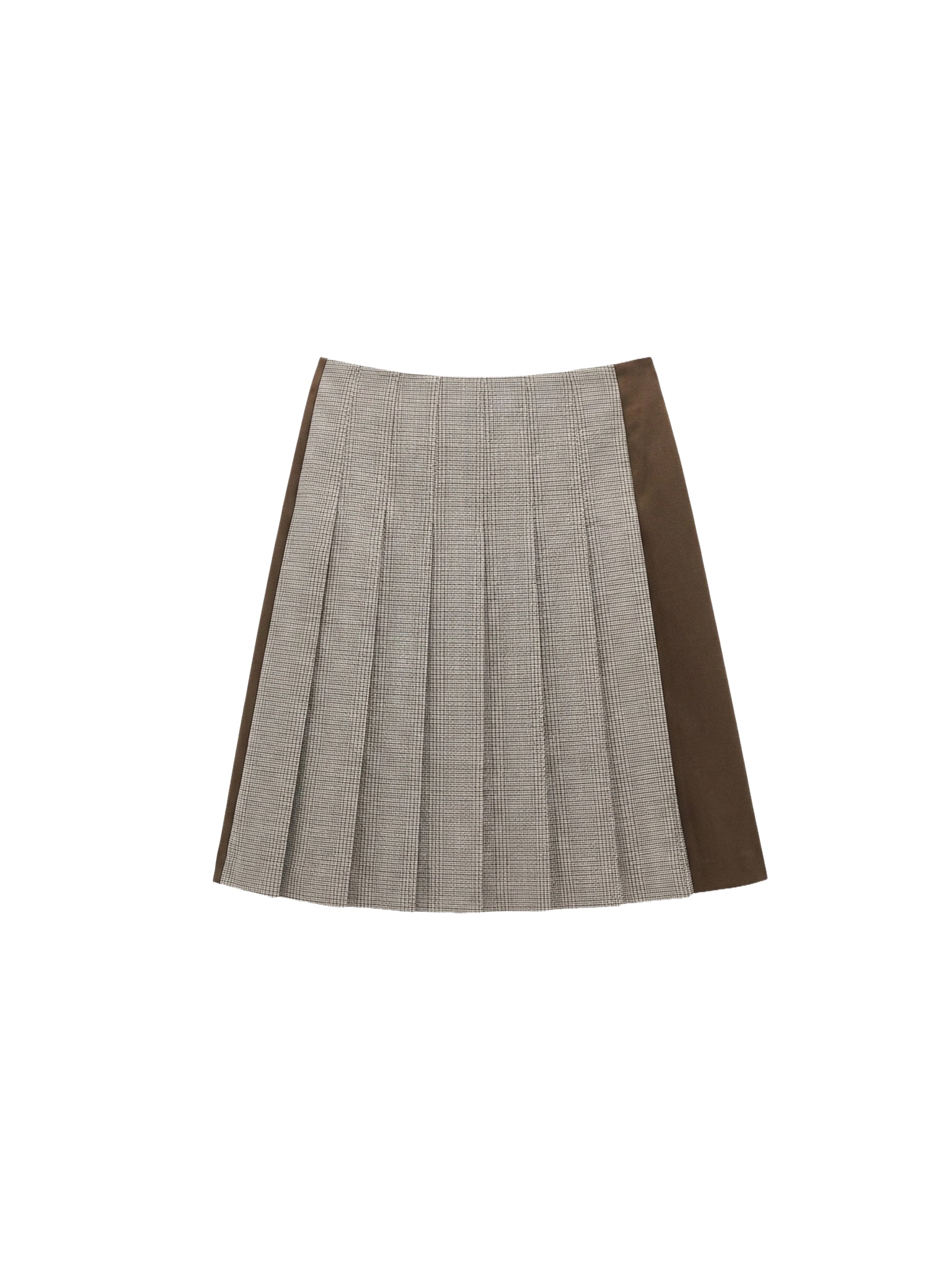 Jupe plissée avec boutons - Beige Fantasia