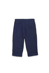 Trousers with embroidery - Peacoat