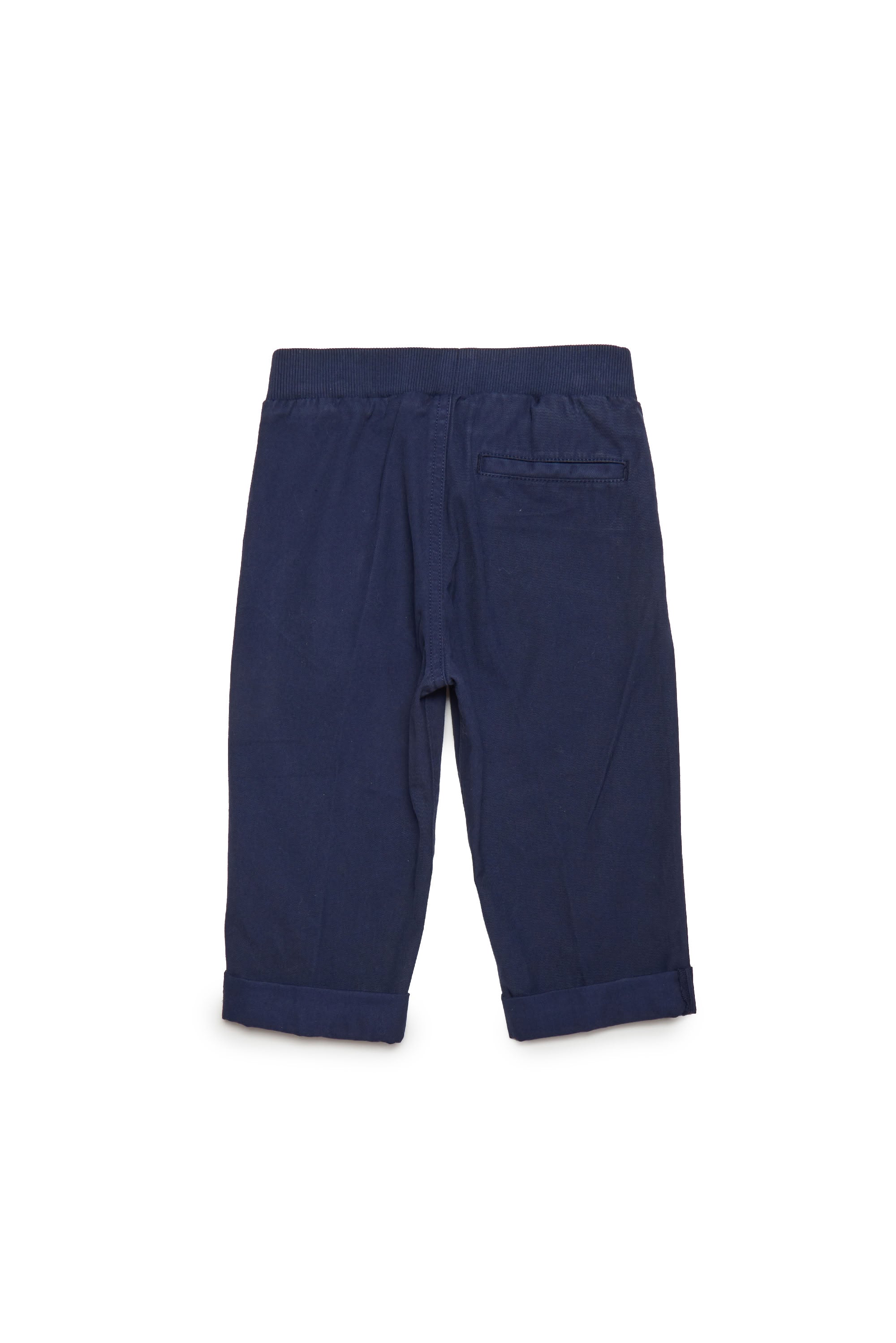 Trousers with embroidery - Peacoat