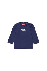 T-shirt à manches longues avec logo - Peacoat