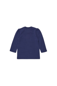 T-shirt à manches longues avec logo - Peacoat