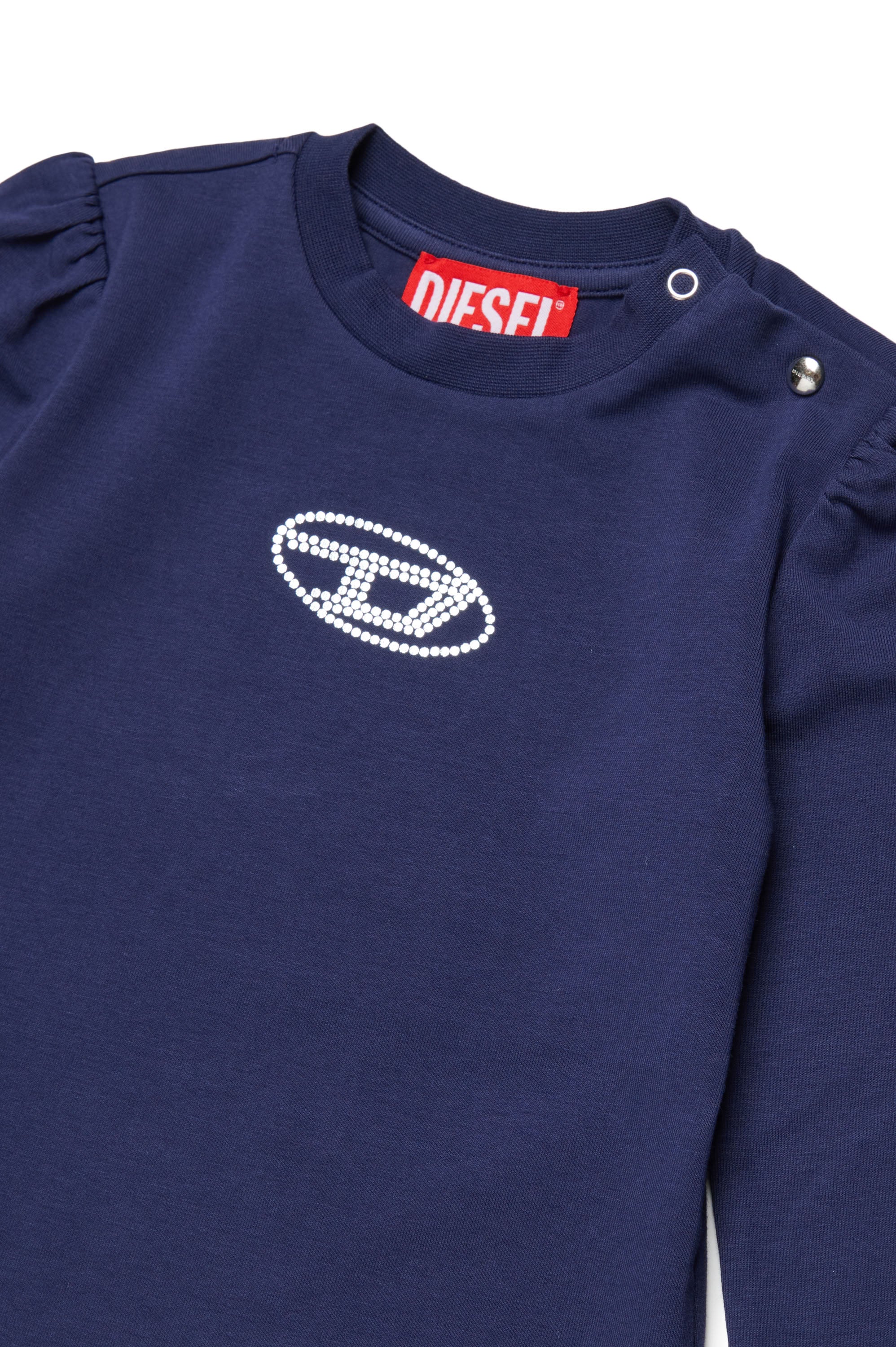 T-shirt à manches longues avec logo - Peacoat