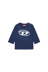 T-shirt à manches longues avec logo - Peacoat
