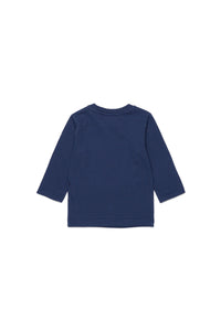 T-shirt à manches longues avec logo - Peacoat