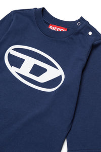 T-shirt à manches longues avec logo - Peacoat