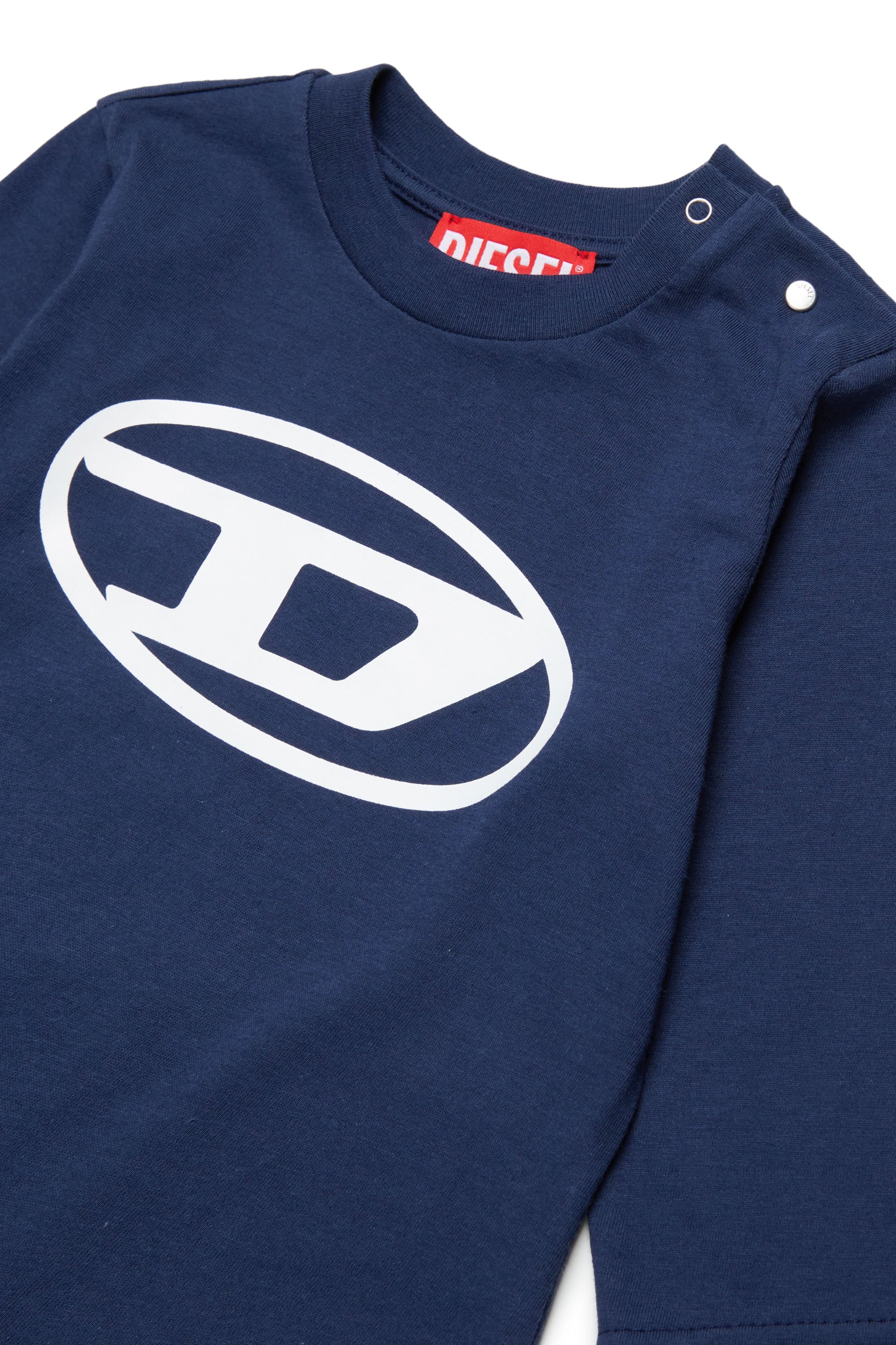 T-shirt à manches longues avec logo - Peacoat
