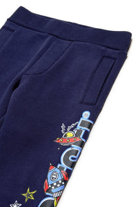 Pantalon de survêtement à taille élastiquée - Peacoat
