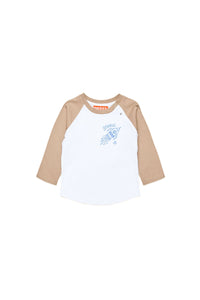 T-shirt à manches longues imprimé - Bianco