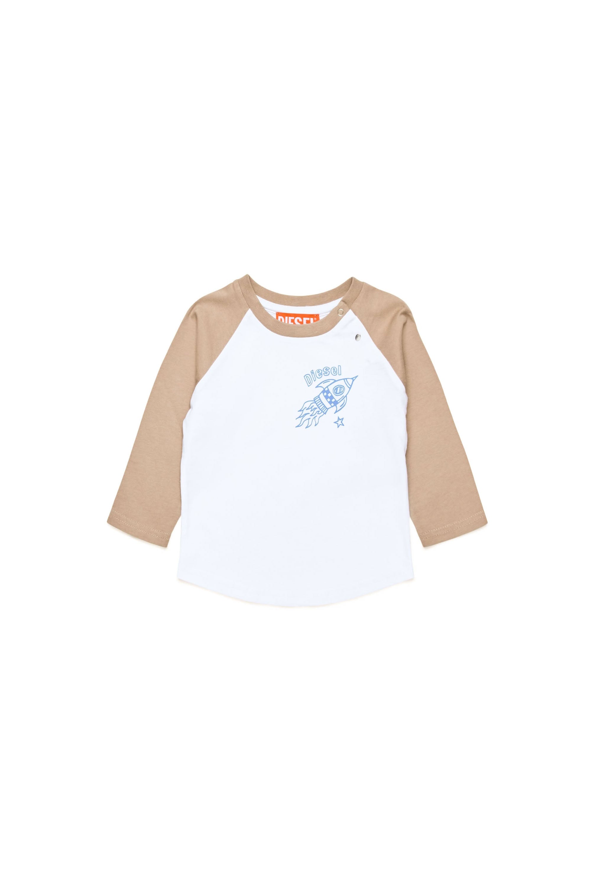 T-shirt à manches longues imprimé - Bianco