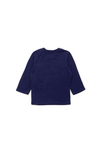 Long-sleeved printed T-shirt - Peacoat