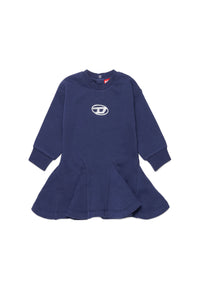 Dress with printed logo - Peacoat