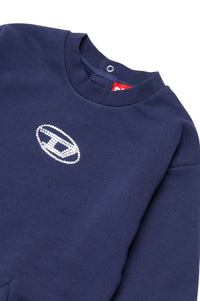 Dress with printed logo - Peacoat
