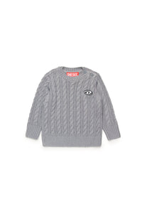 Pull avec logo en maille - Cool Gray