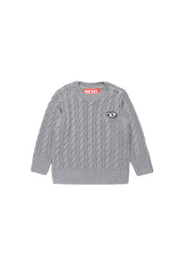 Pull avec logo en maille - Cool Gray