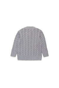 Pull avec logo en maille - Cool Gray