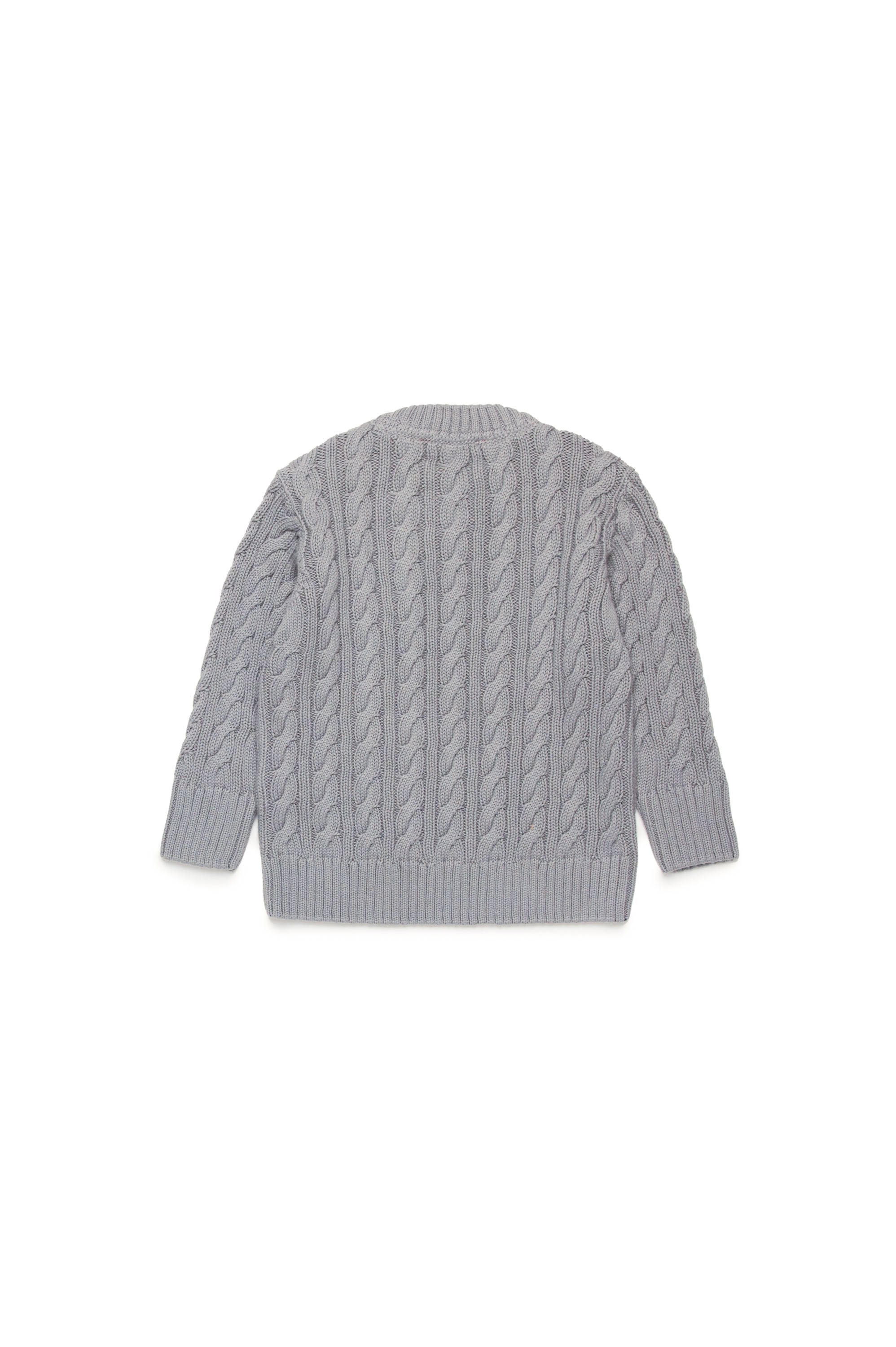 Pull avec logo en maille - Cool Gray