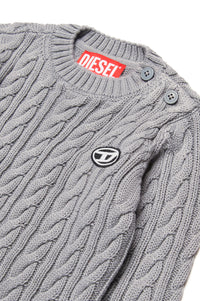 Pull avec logo en maille - Cool Gray