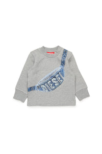 Pull à impression - Grigio Melange Nuovo