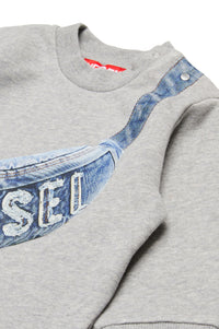 Pull à impression - Grigio Melange Nuovo