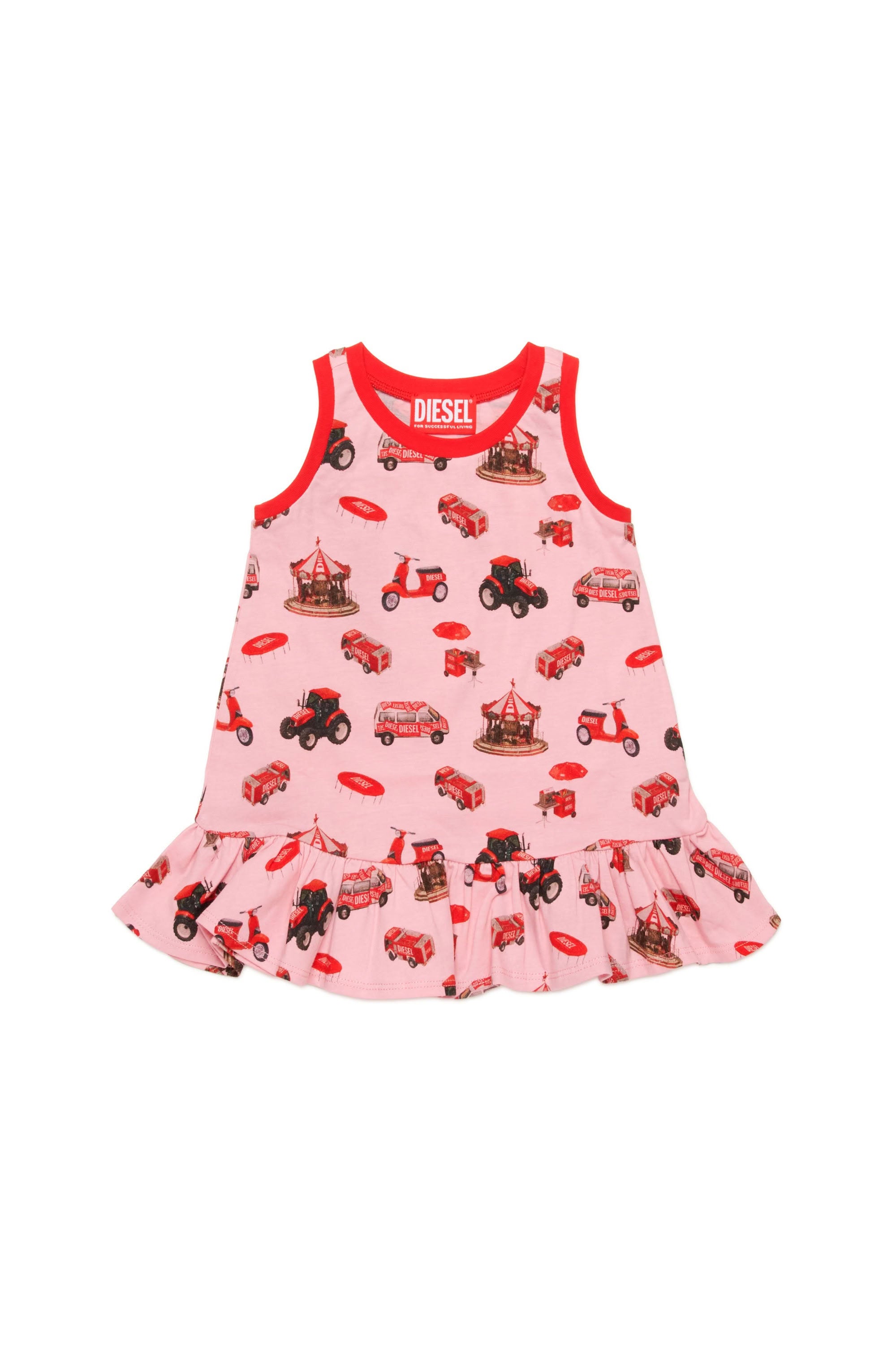 Robe sans manches à volants - New Pink