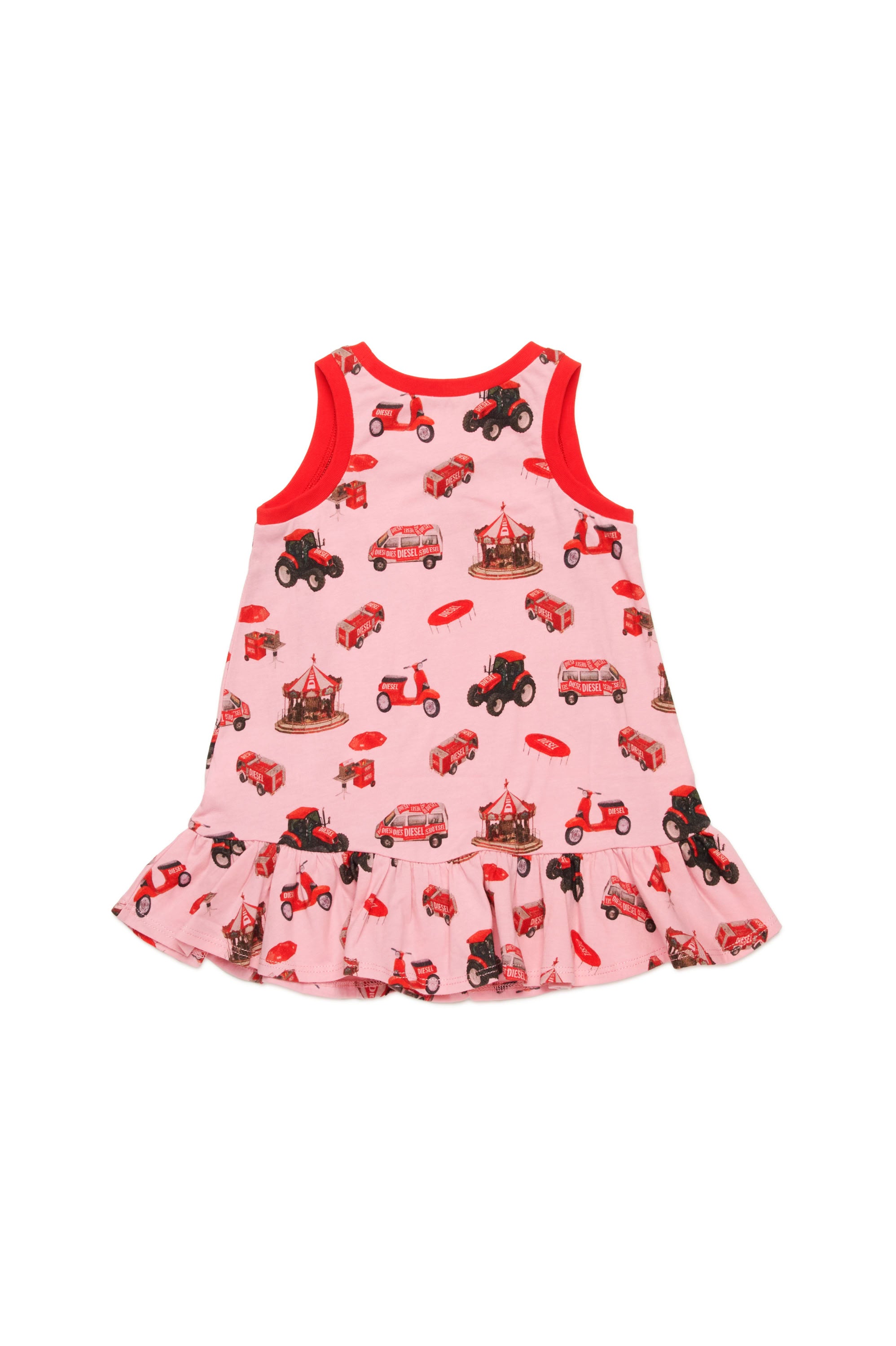 Robe sans manches à volants - New Pink