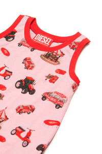 Robe sans manches à volants - New Pink