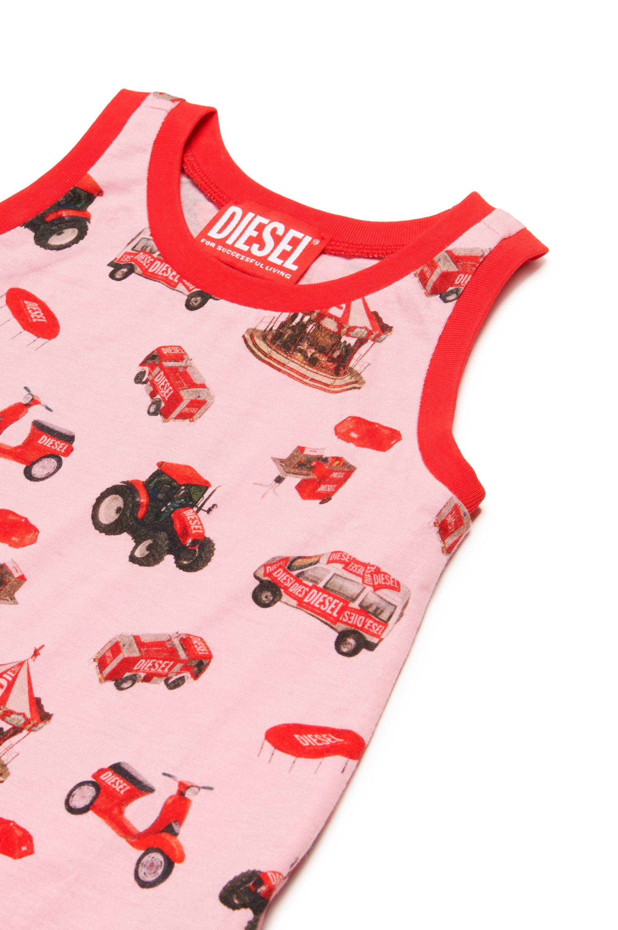 Robe sans manches à volants - New Pink