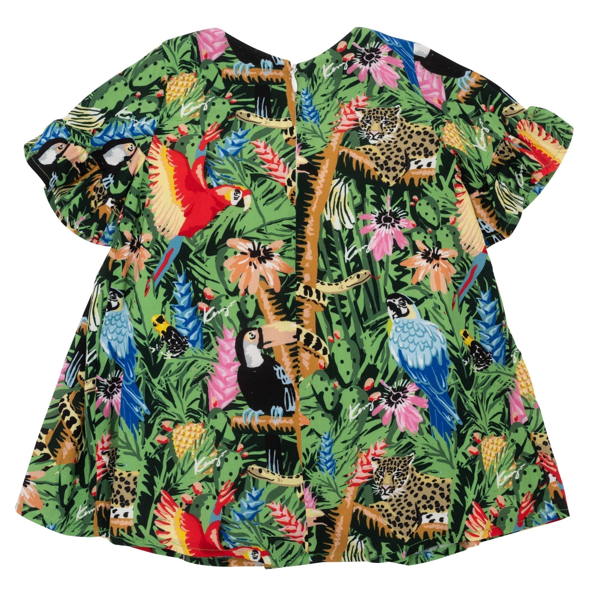 Robe en imprimé tropical - Gris taupe
