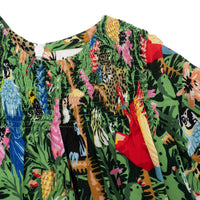 Robe en imprimé tropical - Gris taupe