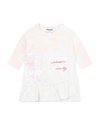 Robe à volants en coton - Agris Chiné
