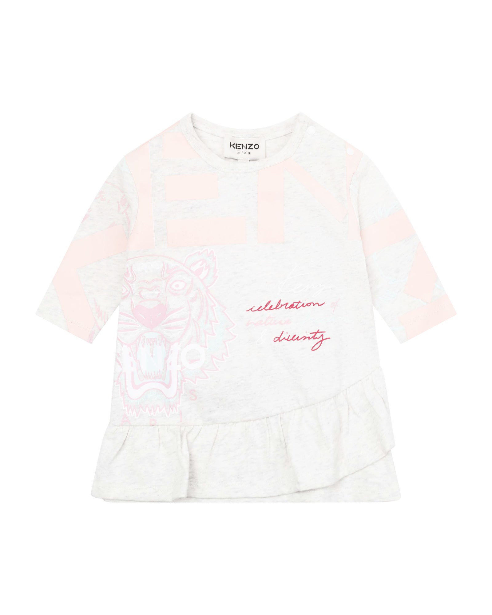 Robe à volants en coton - Agris Chiné