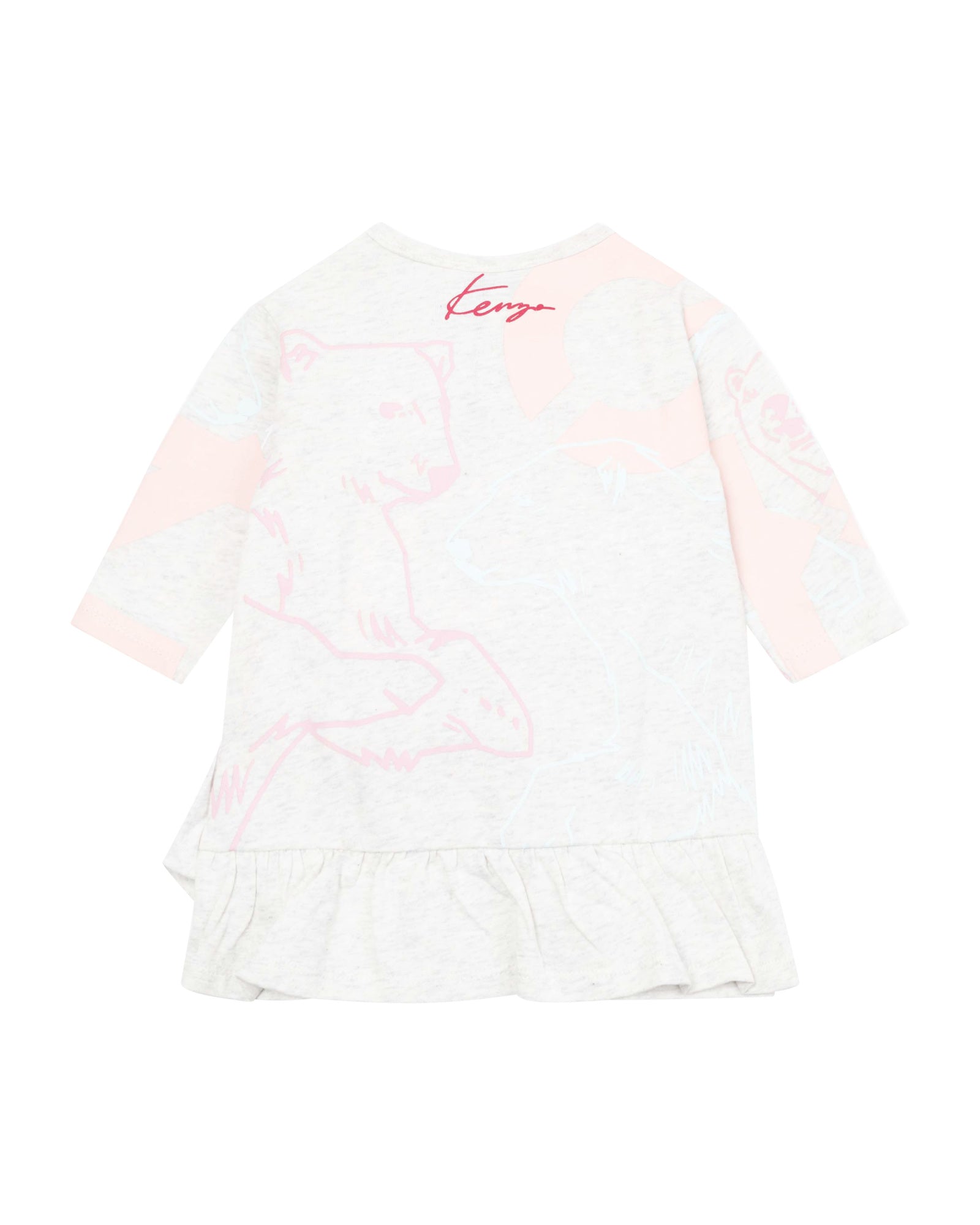 Robe à volants en coton - Agris Chiné