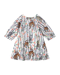 Cotton balloon sleeve dress - White