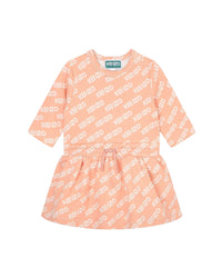 Robe à motif monogramme en coton - Nude