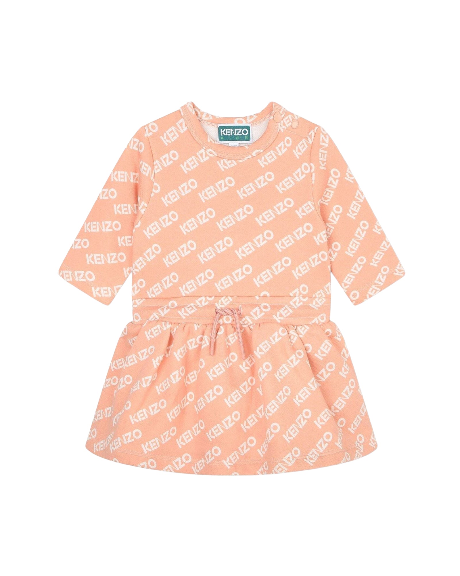 Robe à motif monogramme en coton - Nude