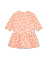 Robe à motif monogramme en coton - Nude