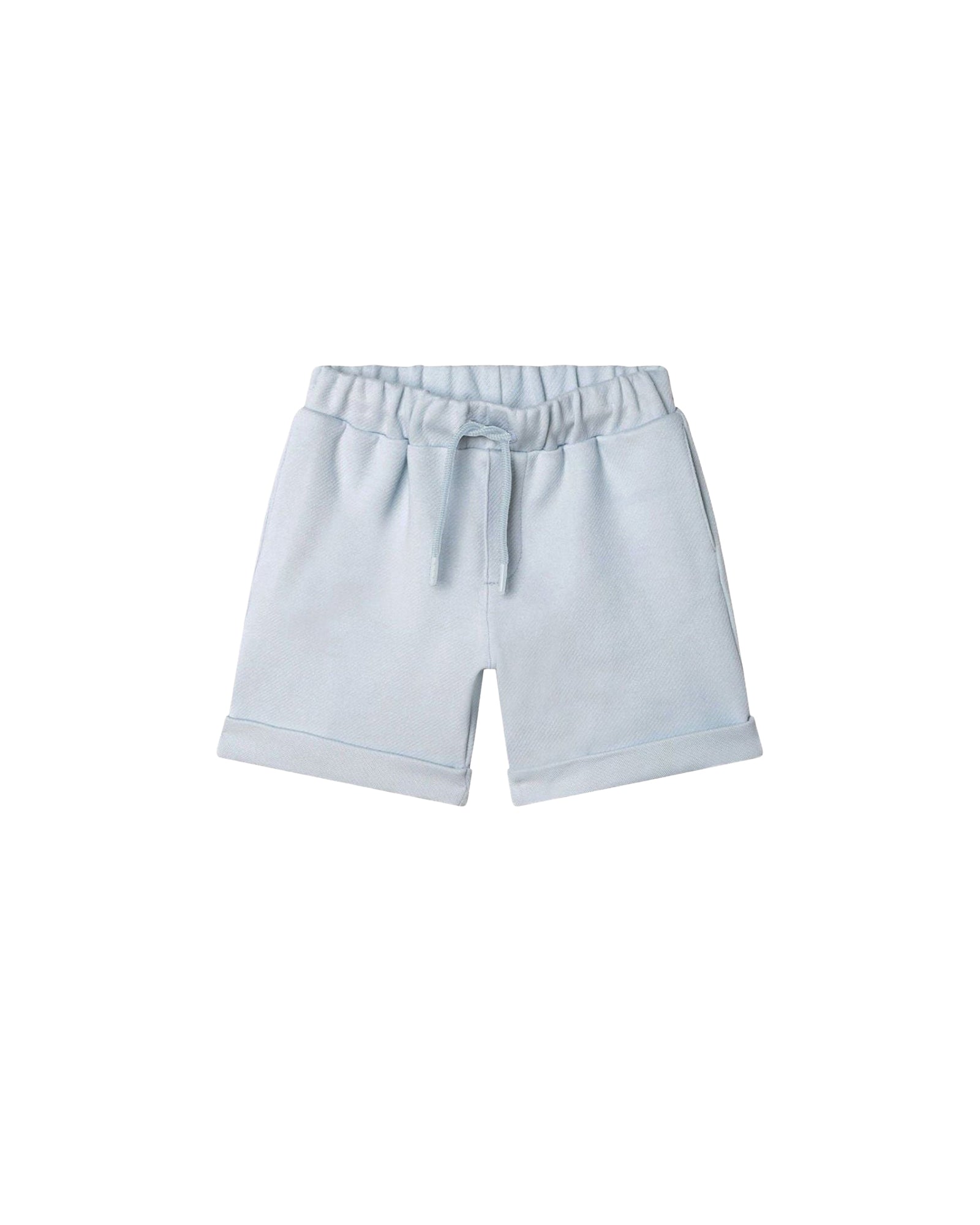 Cotton Bermuda shorts with side seam pockets - Glacier Blue