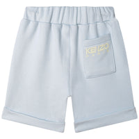 Cotton Bermuda shorts with side seam pockets - Glacier Blue
